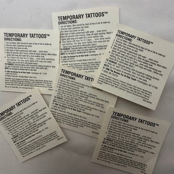 Vintage 1995-1996 The Bureau For At Risk Youth Temporary Tattoos (6) - Picture 7 of 7